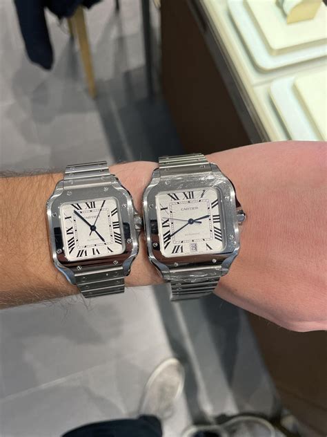 santos medium cartier|cartier santos medium vs large.